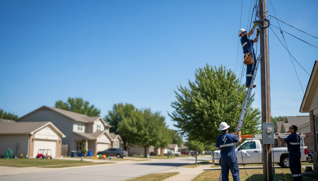 Residential electrician providing installation services in Loyal, OK